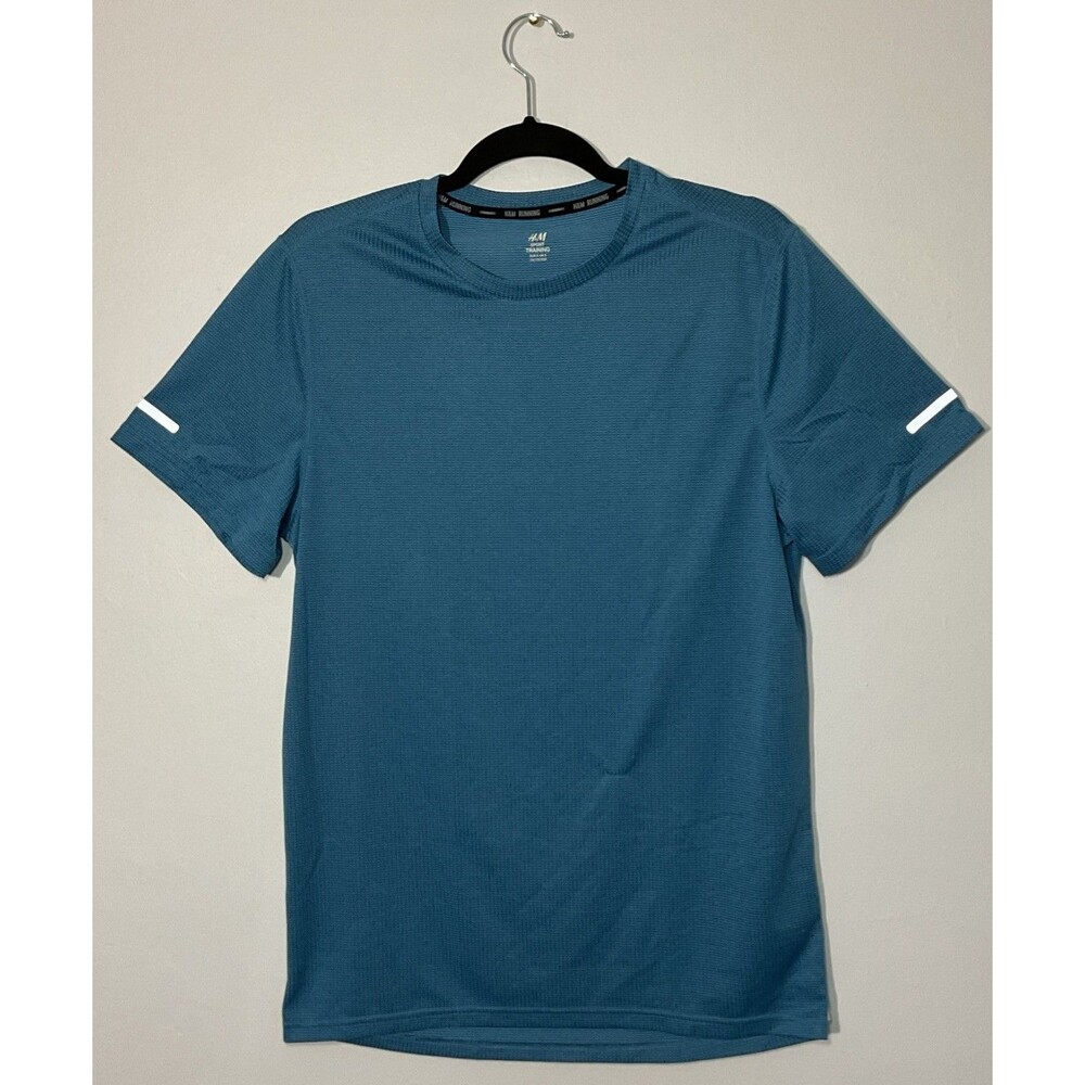H&M Men's Sport Training Short Sleeve T-Shirt Blue Size S